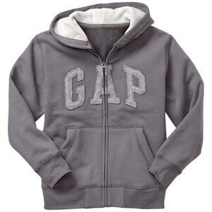 NWT GAP Boys Arch Logo Pullover Hoodie Sweatshirt Activewear Grey M XL 8 12